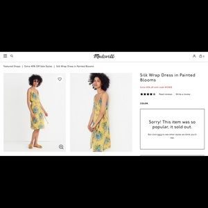 Madewell Silk Wrap Dress- Painted Blooms